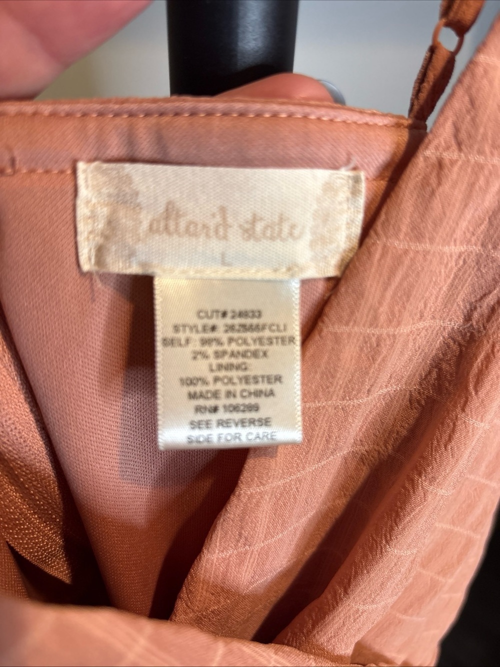 Altar'd State Peach Ruffle Wrap Mini Dress - Picture 3 of 3